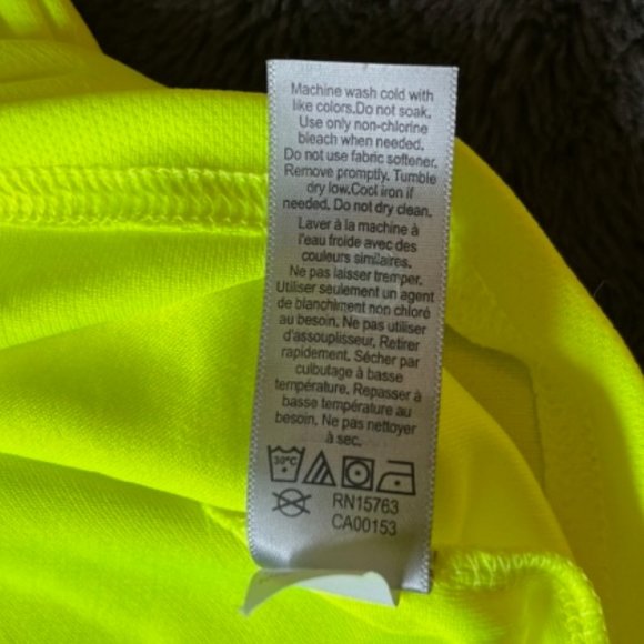 2/$30 C9 by Champion Duo Dry Neon Yellow/Green Shirt Girls Size Large 12/14 - Picture 7 of 11